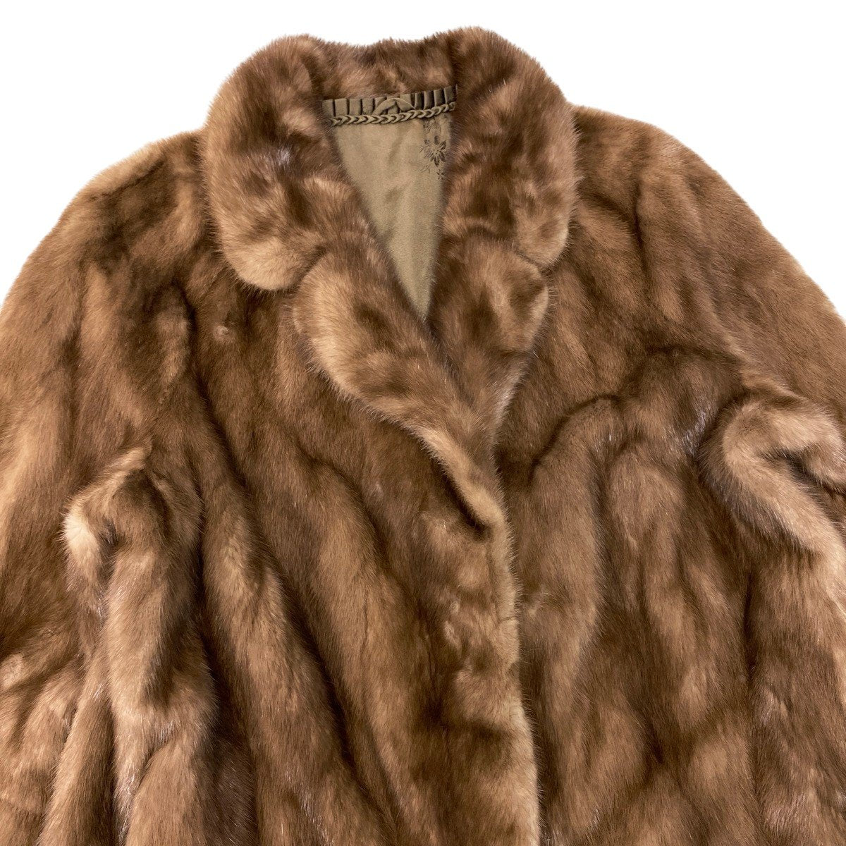 93h9 パステルミンク ファーコート サイズ13 茶系 本毛皮 Pastel Mink Fur Coat Brownt18r