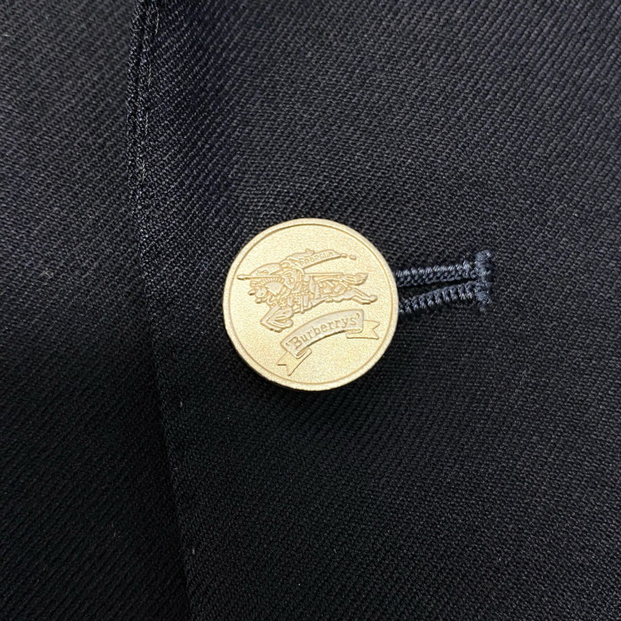 56c9 《美品》 OLD Burberrys バーバリーズ 紺ブレザー ホース金ボタン テーラージャケット ダブル 180A7 ネイビー ウール メンズu02t