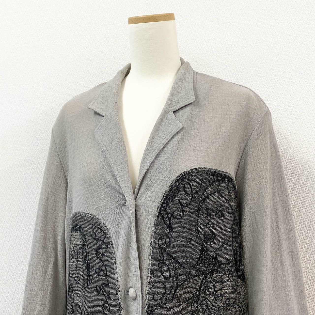 67k20 TOKUKO 1er VOL トクコプルミエヴォル ロングカーディガン 羽織り ワンピース ウール混 9 グレー系 レディースu02t