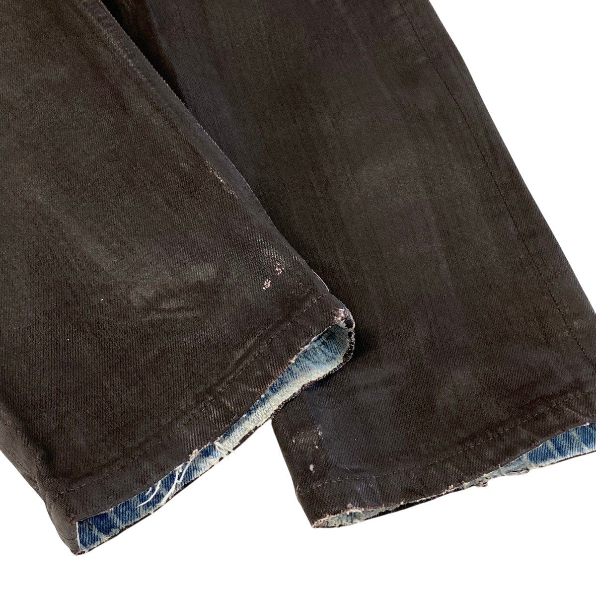 Mj22 Maison Martin Margiela デッドストック 2000~2001AW ペンキデニム アーティザナル パンツボトム Mサイズ ブラウン コットン100％ メンズ 男性用k02i