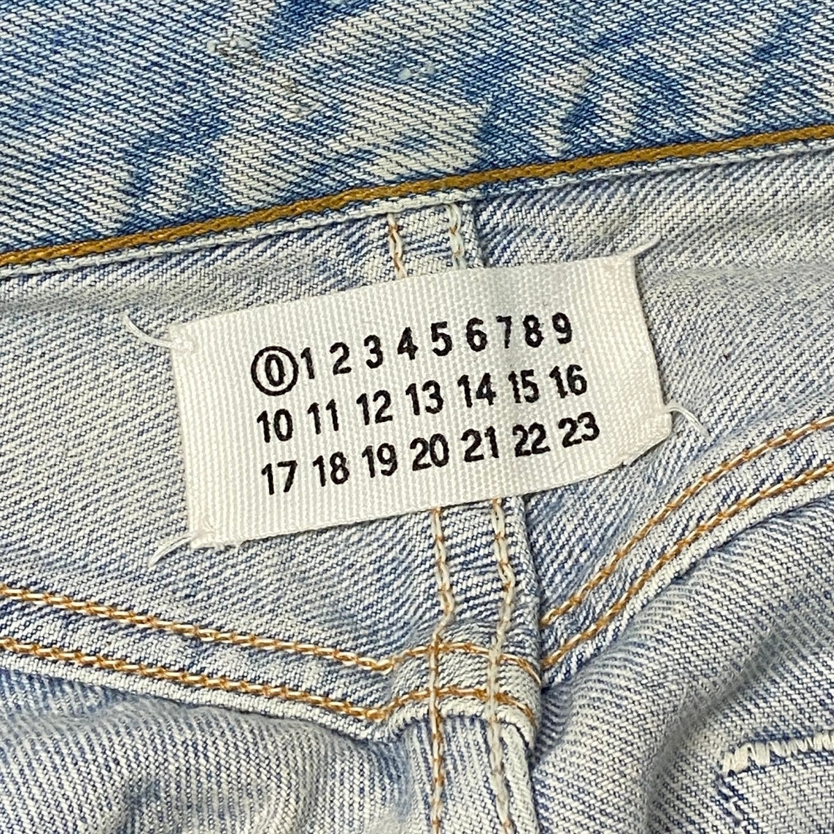 Mj22 Maison Martin Margiela デッドストック 2000~2001AW ペンキデニム アーティザナル パンツボトム Mサイズ ブラウン コットン100％ メンズ 男性用k02i