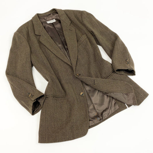 25f14 GIORGIO ARMANI ジョルジオアルマーニ ヴィンテージ ウールテーラードジャケット 40 ブラウン Vintage ブレザー スーツ