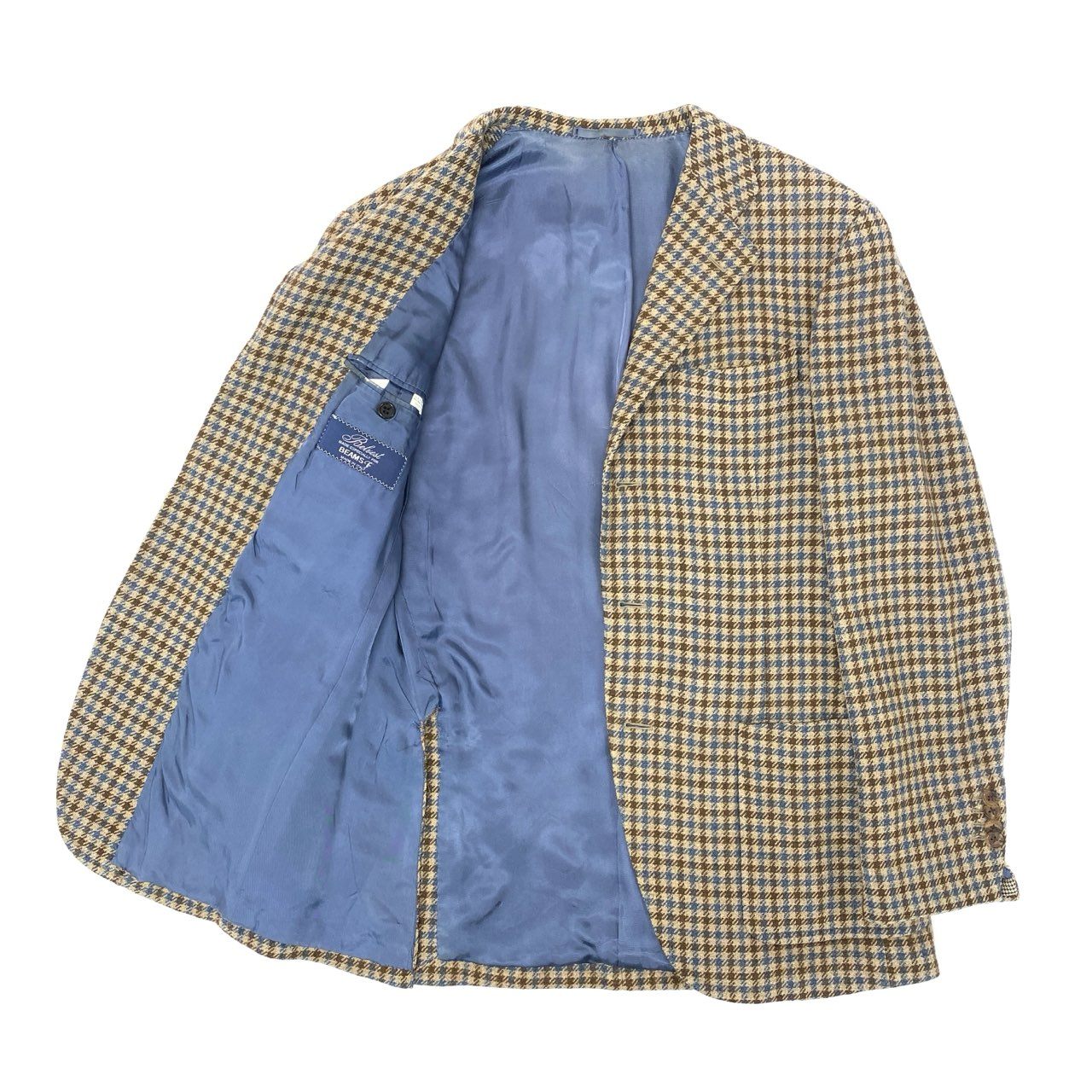 67L1 Belvest ベルベスト BEAMS F ビームスエフ イタリア製 テーラードジャケット シングル 3B ウールカシミヤ混 メンズ 紳士服  44 マルチカラーu02t