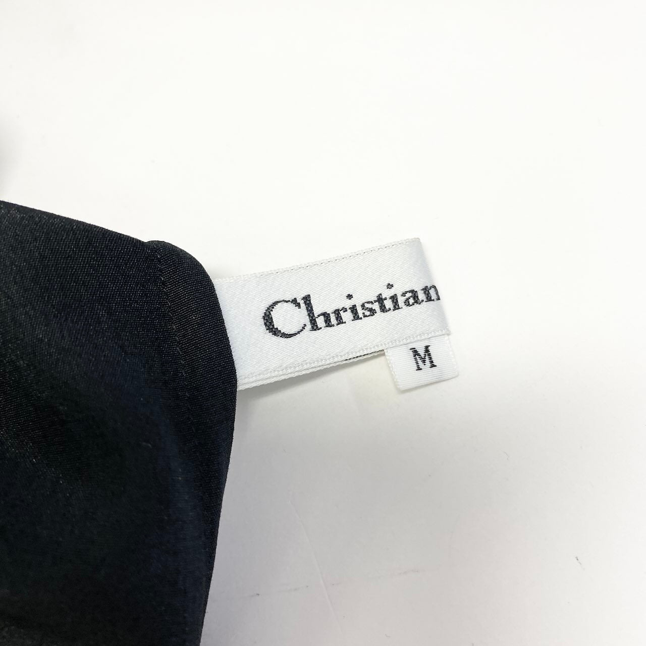 Ed22 Christian Dior クリスチャンディオール ロングスリーブブラウス パフスリーブ ロゴ刺繍 トップス Mサイズ ブラック ポリエステル100％ レディース 女性用u02t