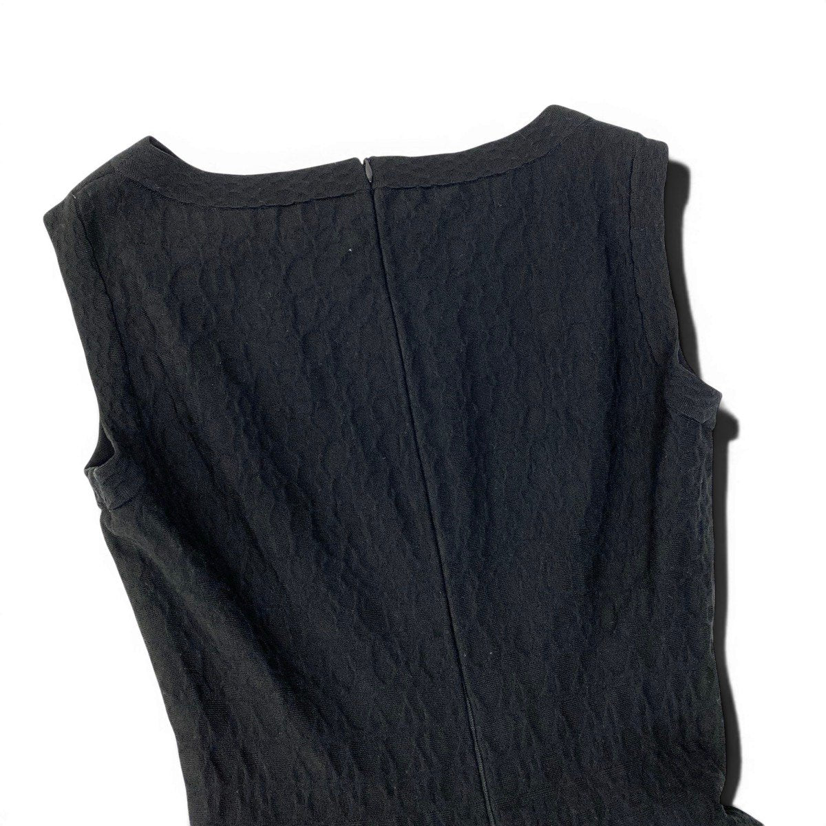 69e19 ALAIA アライア ジャガードワンピース ノースリーブドレスワンピース フレア サイズ38 ブラック レディース 女性服u02t