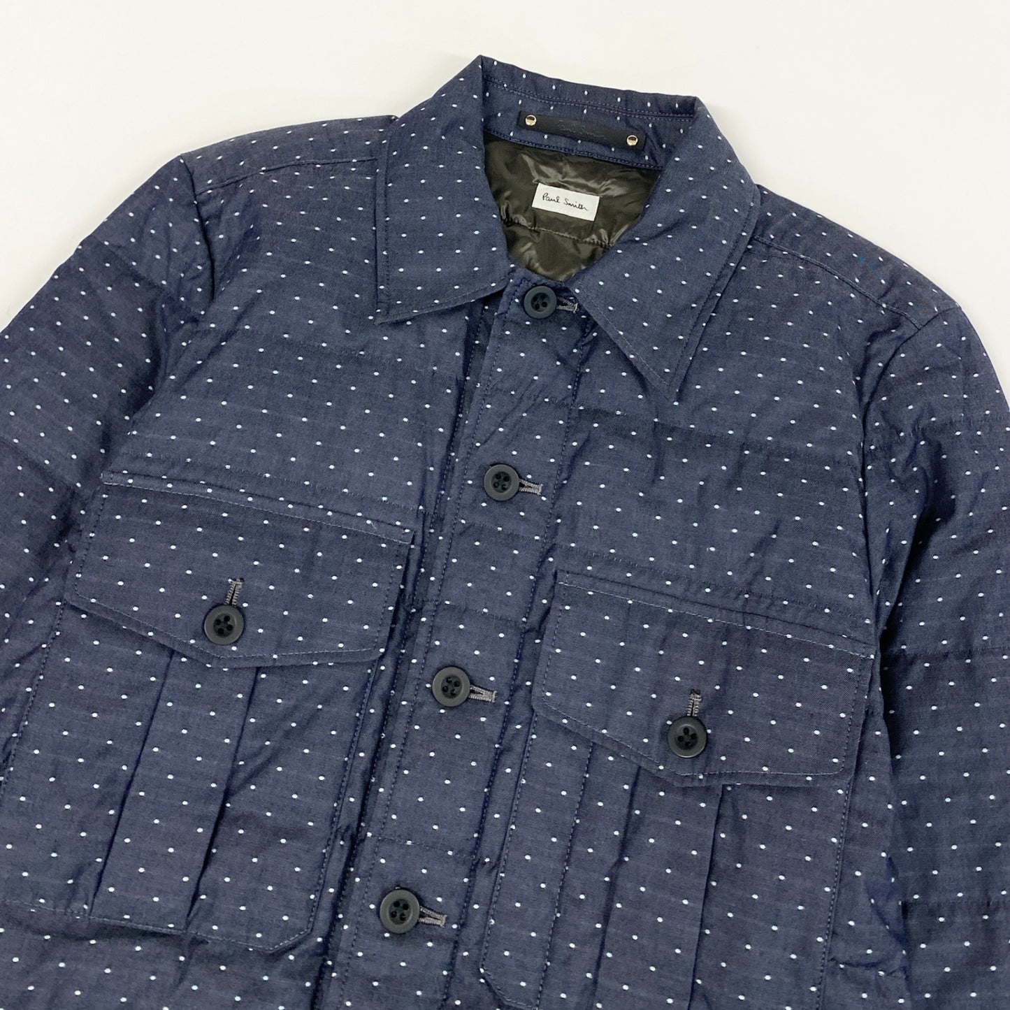 56H1 Paul Smith ポールスミス ダウンジャケット ドット柄 アウター コート キルティング メンズ 男性用 紳士服 PM-BM-62311 M ネイビーu02t