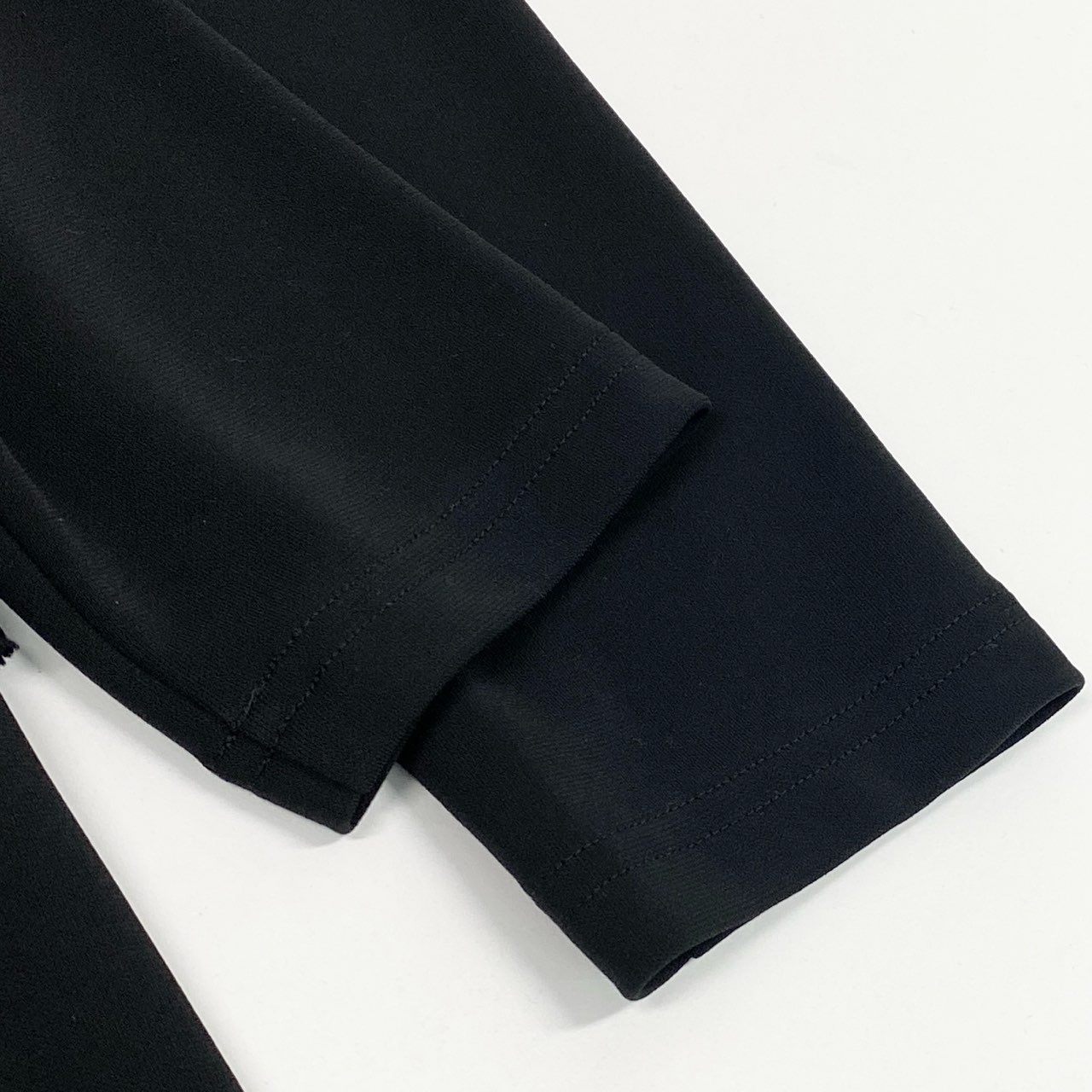 51b27 【美品】 TOKUKO 1er VOL トクコプルミエヴォル ハイネック ロングワンピース ロングスリーブ トランプ柄 フリンジ装飾 レディース 女性服 サイズ9 ブラックu02t