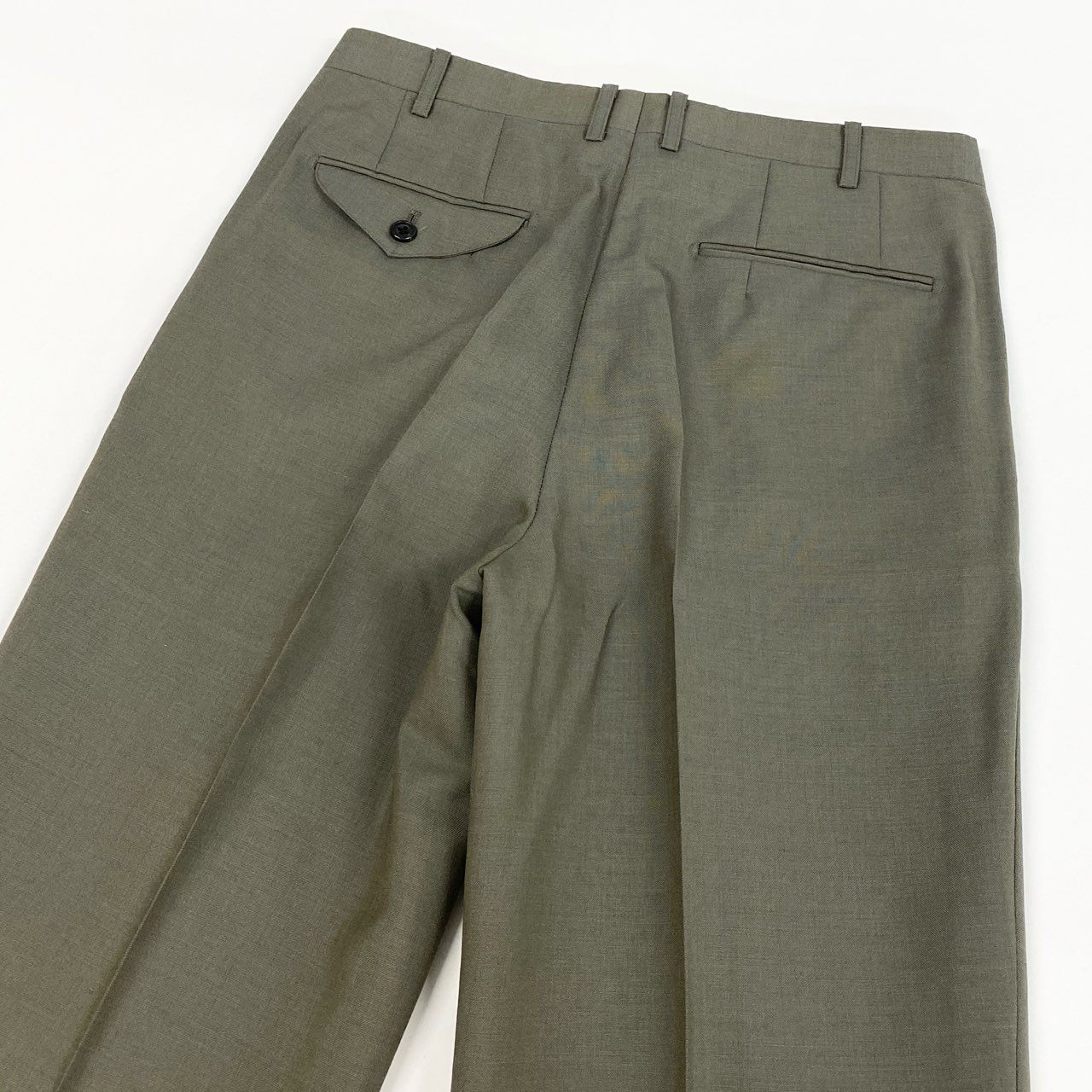 48L23 Burberry's バーバリーズ スーツセットアップ テーラードジャケット ダブルプレスト スラックス 165AB4サイズ カーキ ウール100％ メンズo07t