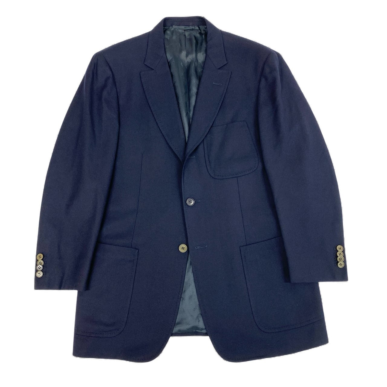 74k11 【美品】ARNYS PARIS アルニス テーラードジャケット ブレザー 三釦 フォーマル ビジネス 50サイズ ネイビー メンズu02t