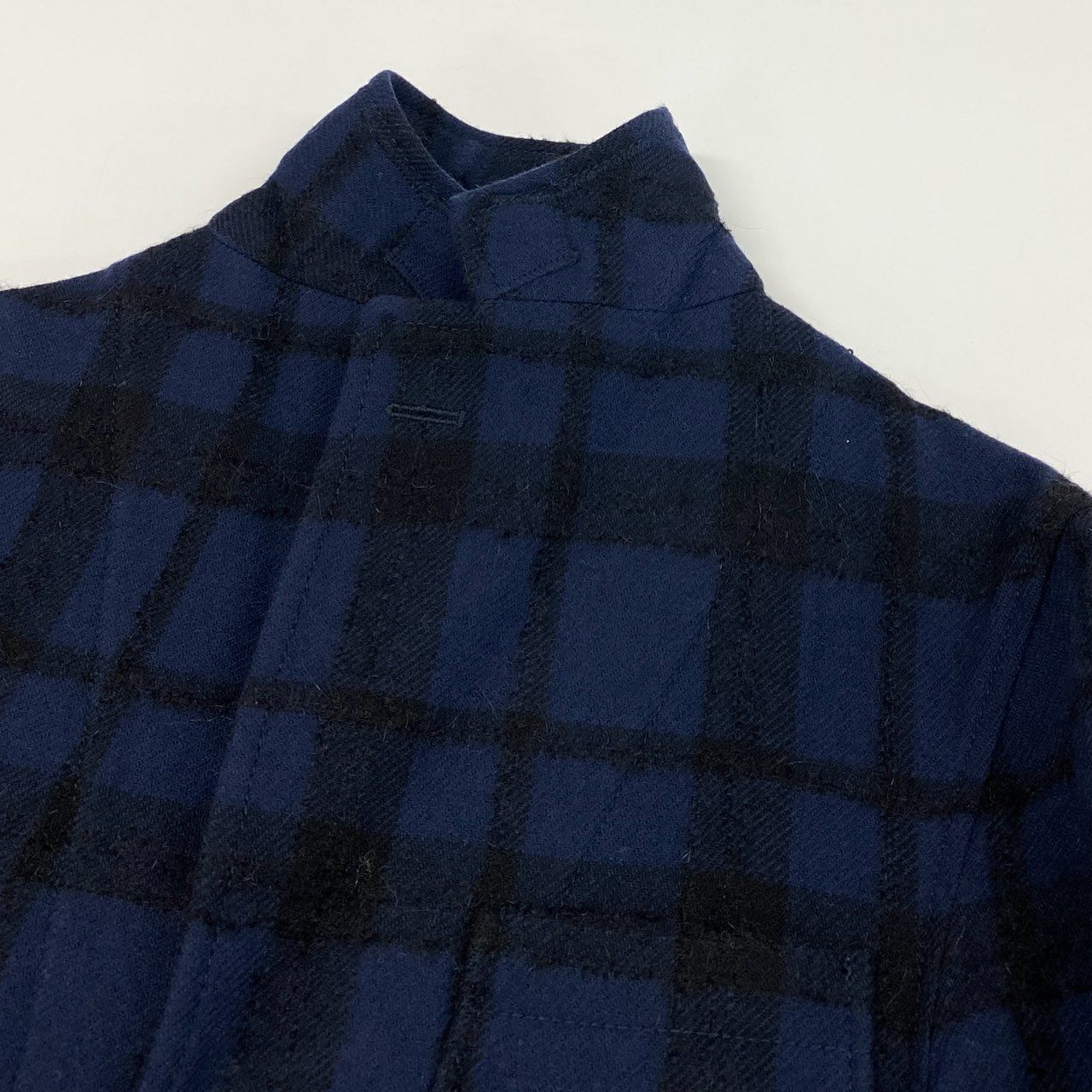 7L5【美品】THE GIGI ザジジ ANGIE MI テーラードジャケット シングルジャケット チェック柄 イタリア製 42サイズ ネイビー ブラック メンズu02t