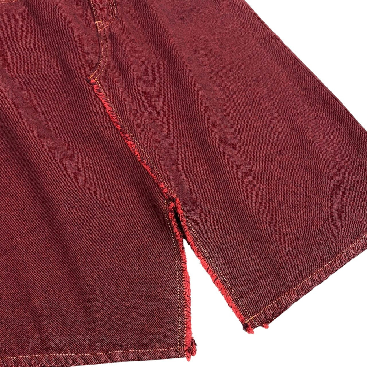 i18 【美品】MM6 MAISON MARGIELA デニムスカート スリットスカート イタリア製 40サイズ バーガンディー コットン100％ レディース 女性用u02t