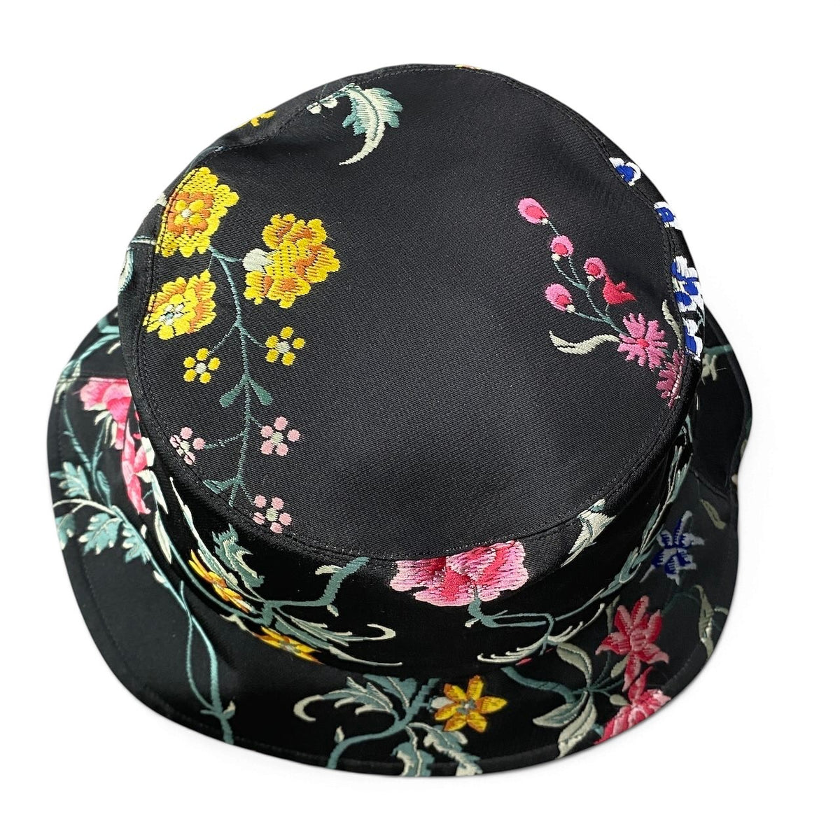 j15 【未使用】 Christian Dior クリスチャンディオール TEDDY-D オブリーク リバーシブル バケットハット 花柄 32PFL923I153 サイズ57 ブラック ポリエステル100％ レディース