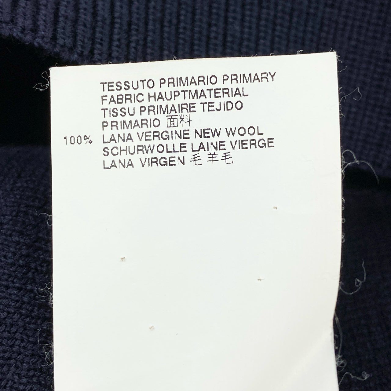 32j3 DSQUARED2 ディースクエアード イタリア製 Vネック ロゴワッペン ニットセーター  S74HA0682 Lサイズ ネイビー ウール メンズo07t