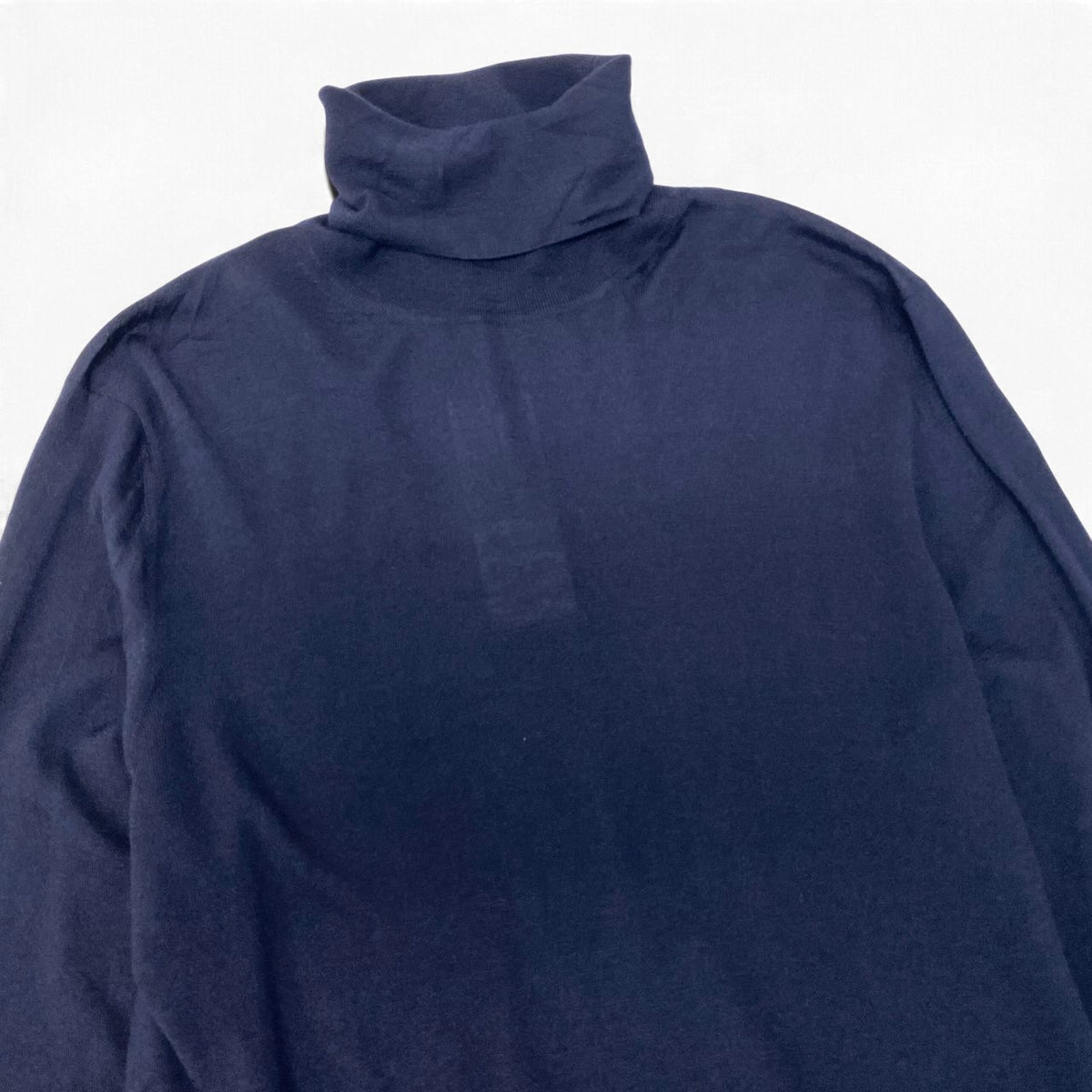 21j16 【未使用】 DIOR HOMME ディオールオム Bee刺繍 タートルネック ニットセーター 833M603BT128 サイズS ネイビー カシミヤ100％ メンズu02t