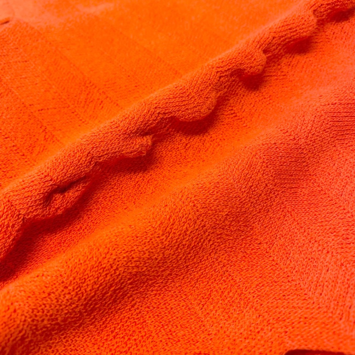 Ac5 ISSEY MIYAKE HaaT イッセイミヤケ ハート サイズ3 変形ニット  カーディガン オレンジ系 レディース 女性用k02i