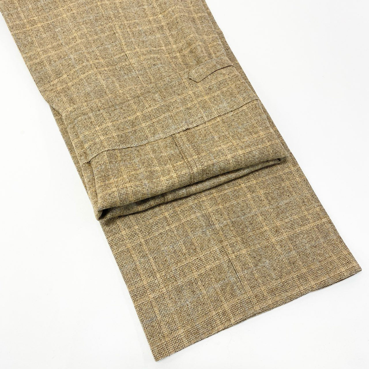 76a28 Vintage Brioni ブリオーニ FLAMINIO スーツセットアップ テーラードジャケット スラックス チェック柄 50サイズ ベージュ ウール100％ メンズ 男性用u02t