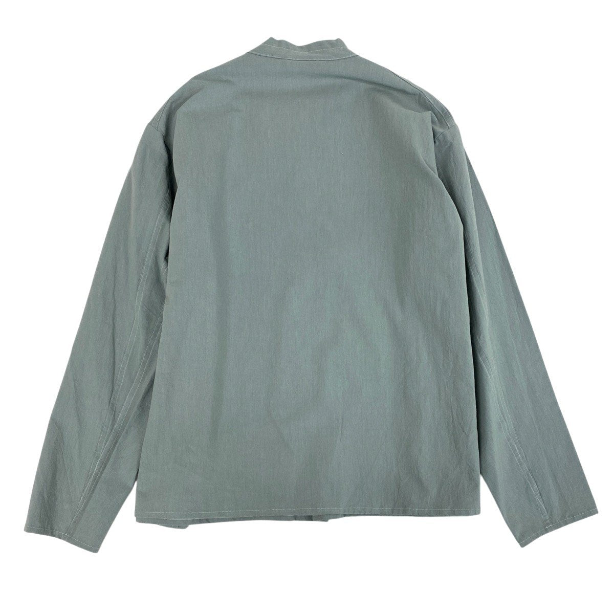 5g2 【未使用タグ付】 SEEALL シーオール ARMY SMOCK アーミースモック 長袖プルオーバー サイズ4 ブルーグレー コットン 和紙 メンズ 日本製u02t