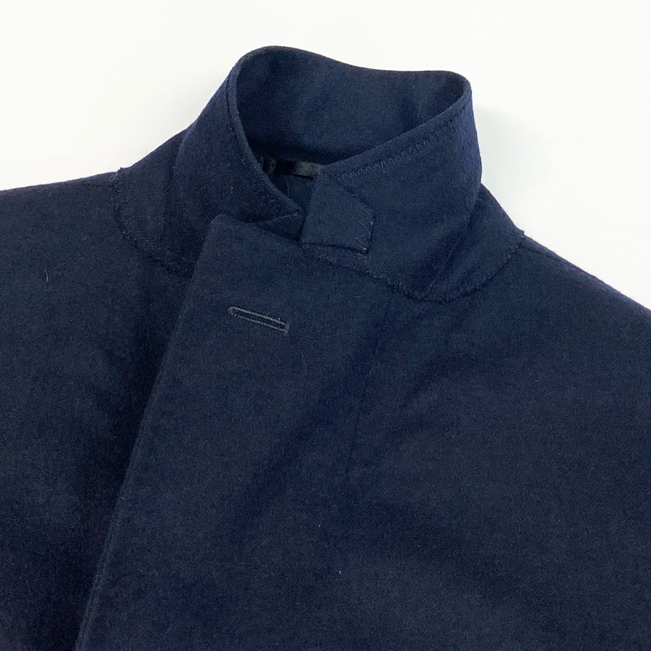 30a9 TOMORROWLAND トゥモローランド Loro Piana ロロピアーナ生地 チェスターコート サイズ46 ネイビー ビジネス フォーマル スーツt18r