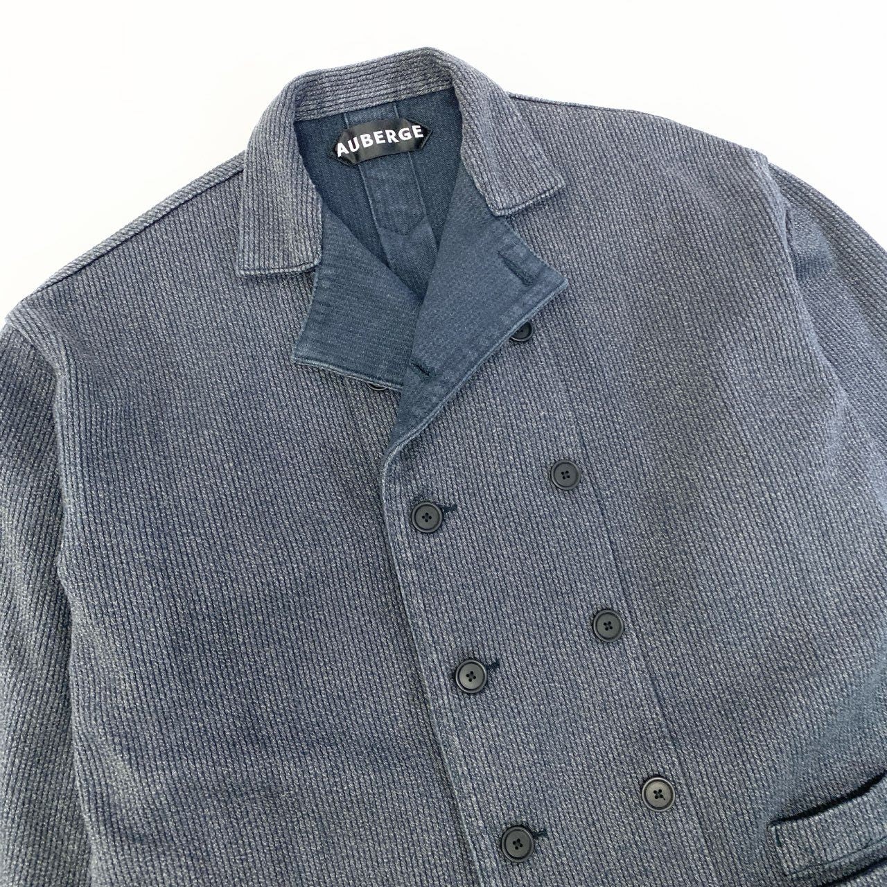 58c5 AUBERGE オーベルジュ KLLAR SABLE セサミ ダブルフレンチカバーオール ジャケット サイズ42 グレー系k02i