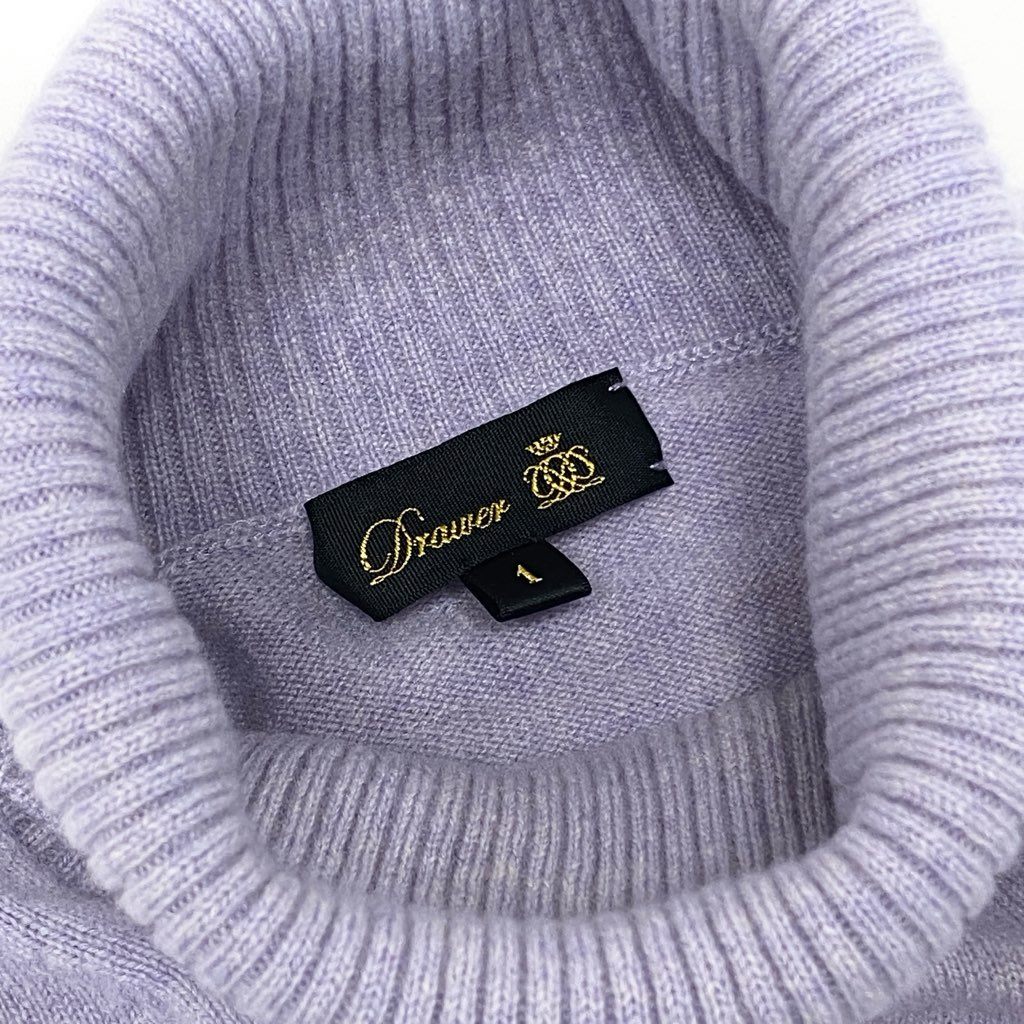 39l15 Drawer ドゥロワー 14G カシミヤタートルネックニット ニットセーター トップス 6513-106-0810 1サイズ パープル カシミヤ100％ レディースu02t