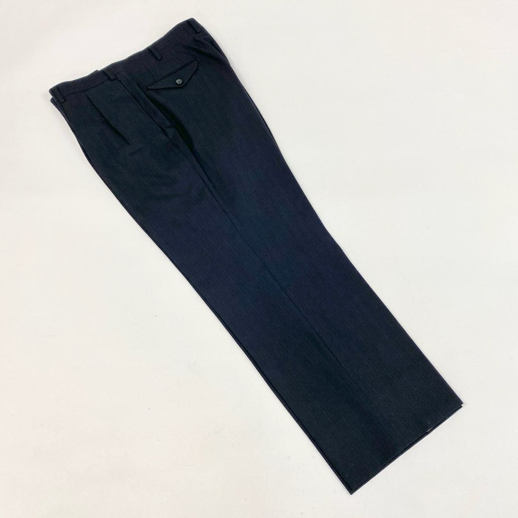 62l24 Burberry's バーバリーズ スーツセットアップ テーラードジャケット スラックス カシミヤ混 ストライプ BB5サイズ ネイビー メンズo07t