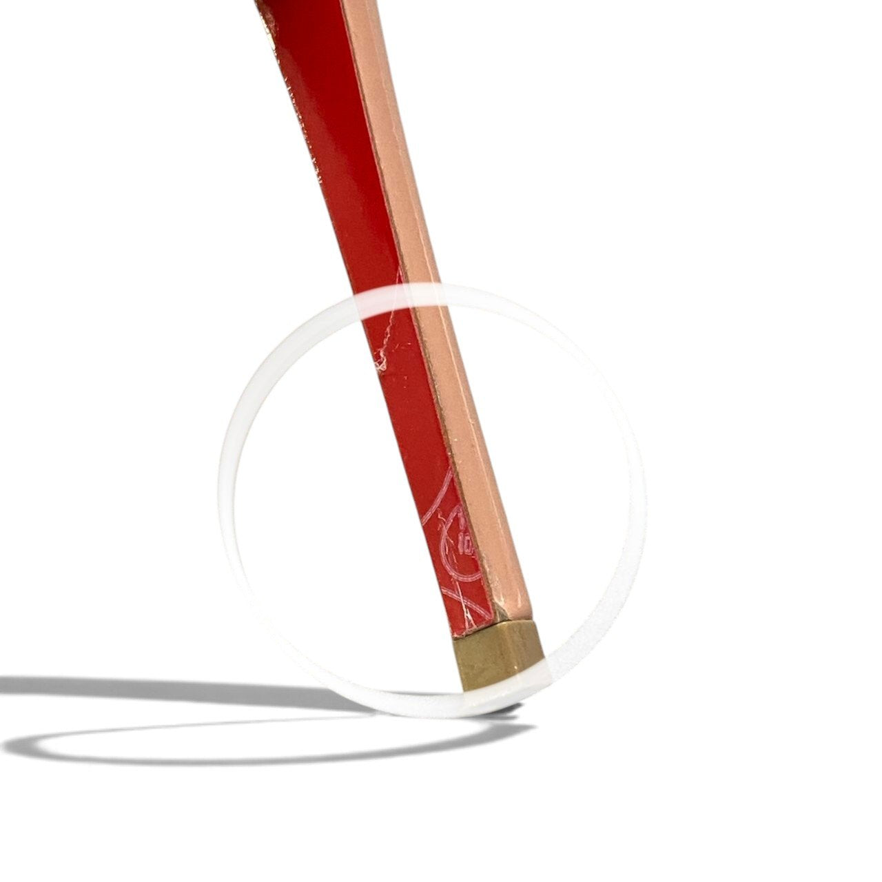 i1 Christian Louboutin クリスチャンルブタン KATE100 パテントレザー ポインテッドトゥパンプス サイズ38 ピンクベージュ レディースk02i