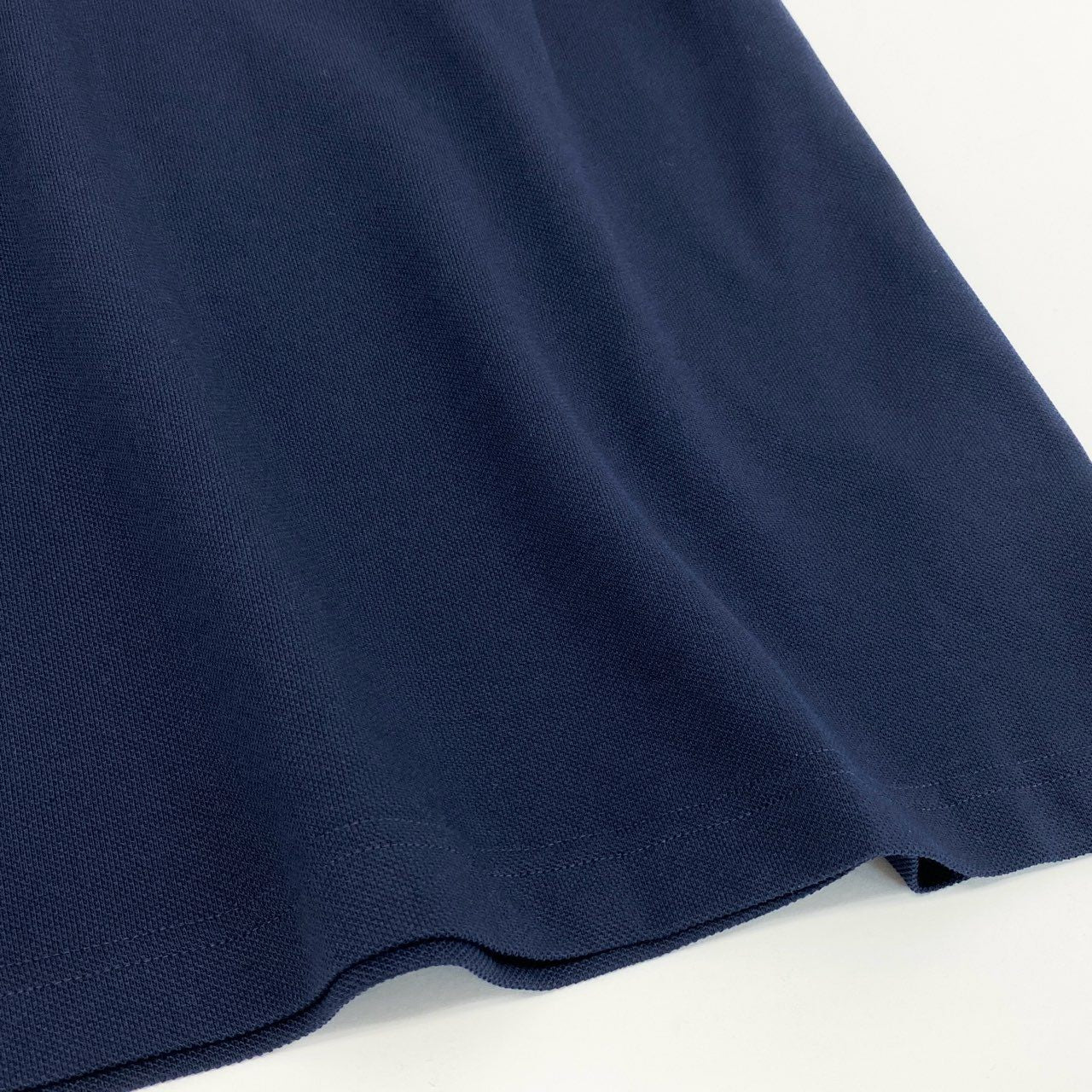18f19 《新品タグ付き》 LACOSTE ラコステ 半袖ポロシャツ トップス 鹿の子 ヤシの木 ワンポイントロゴ刺繍 サイズ5 ネイビー メンズ 紳士服