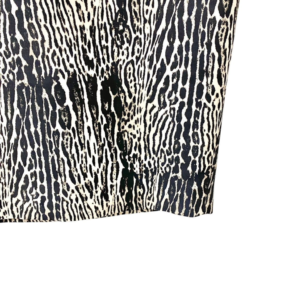 58g5 GiAMBATTiSTA VALLi ジャンバティスタ ヴァリ ノースリーブワンピース Vネック 異素材切替 レオパード ツイード イタリア製 38サイズ ブラック ブラウン レディース 女性用u02t
