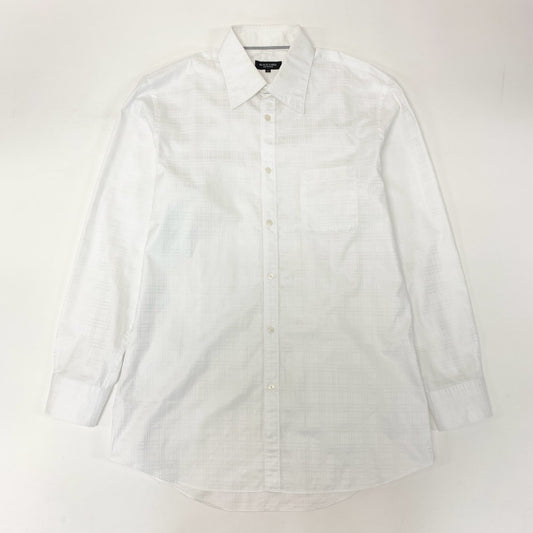 81j8 BLACK LABEL CRESTBRIDGE ブラックレーベル クレストブリッジ 長袖シャツ チェックシャツ ボタンダウンシャツ 胸ポケット 51L01-303-01 41サイズ ホワイト メンズo07t