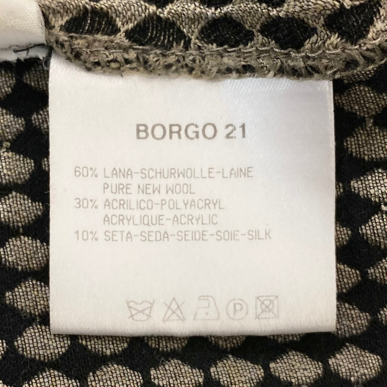 90g24 GIORGIO ARMANI ジョルジオアルマーニ BORGO21 テーラードジャケット 立体 総柄 サイズ36 ベージュ ブラック レディース 女性用u02t