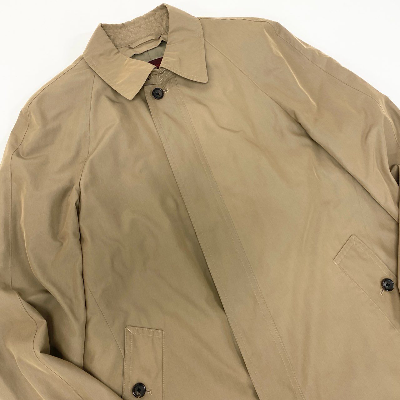 40k18 D`URBAN ダーバン ステンカラーコート ライナー付 ロングコート 比翼ボタン メンズ 紳士服 LL ベージュu02t