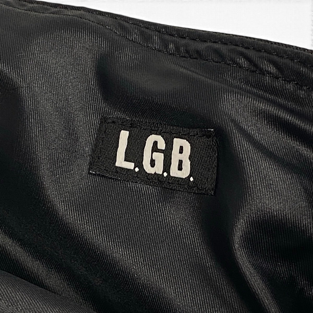 j1 LGB ルグランブルー  レザーサハラベスト ブラック ナイロン レザー メンズk02i