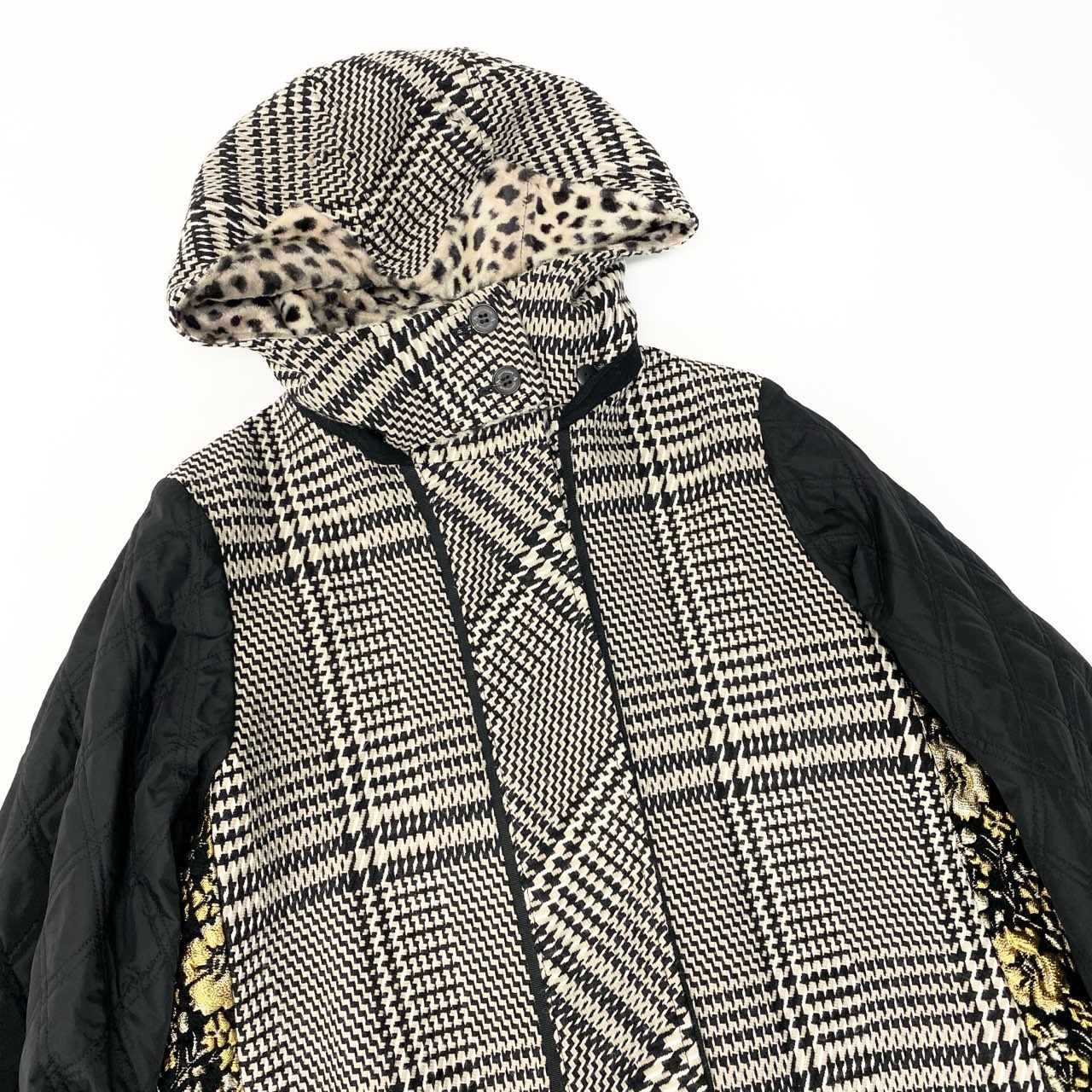 51c14 Aquascutum アクアスキュータム 近年モデル パターン切替 コート サイズM 日本製 フード取外し可t18r