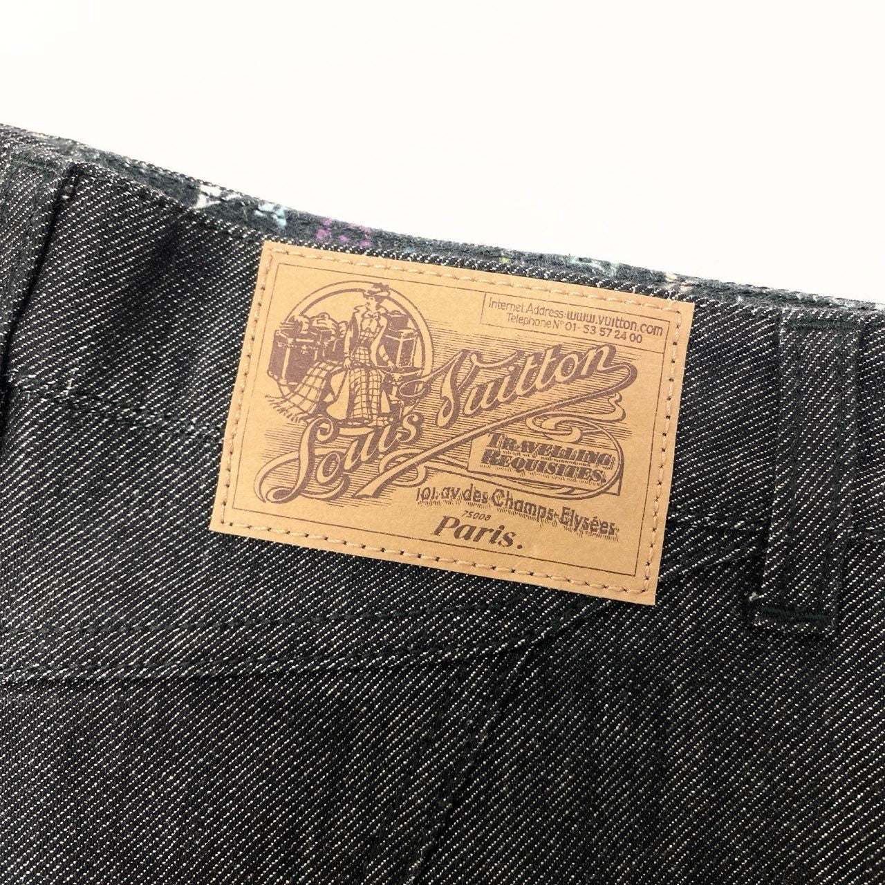 Ib4 LOUIS VUITTON ルイヴィトン モノグラムマルチカラー デニムミニスカート ボトムス Monogram Multicolor Denim Mini Skirt 34 ブラック コットン レディースta1