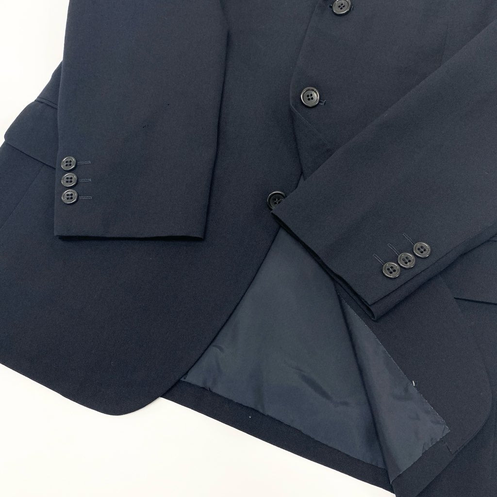 22l28 issey miyake イッセイミヤケ セットアップスーツ シングルスーツ 3B テーラードジャケット タックパンツ メンズ 紳士服 サイズ4 ネイビー ウール100％o07t