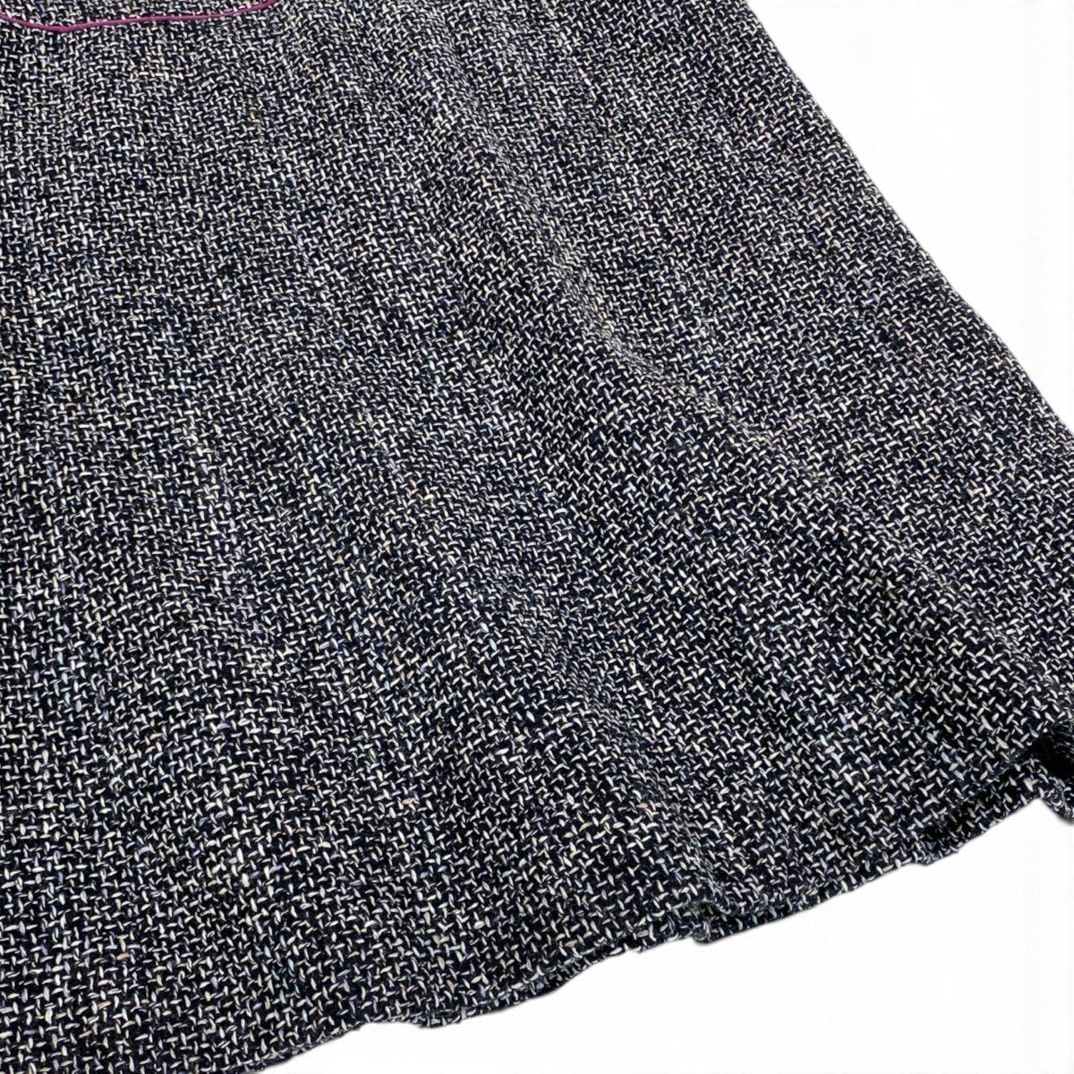 h31 【美品】CHANEL 2003AW ツイードスカート ココマーク 膝丈 P21650 40サイズ マルチカラー レディース 女性用k02i