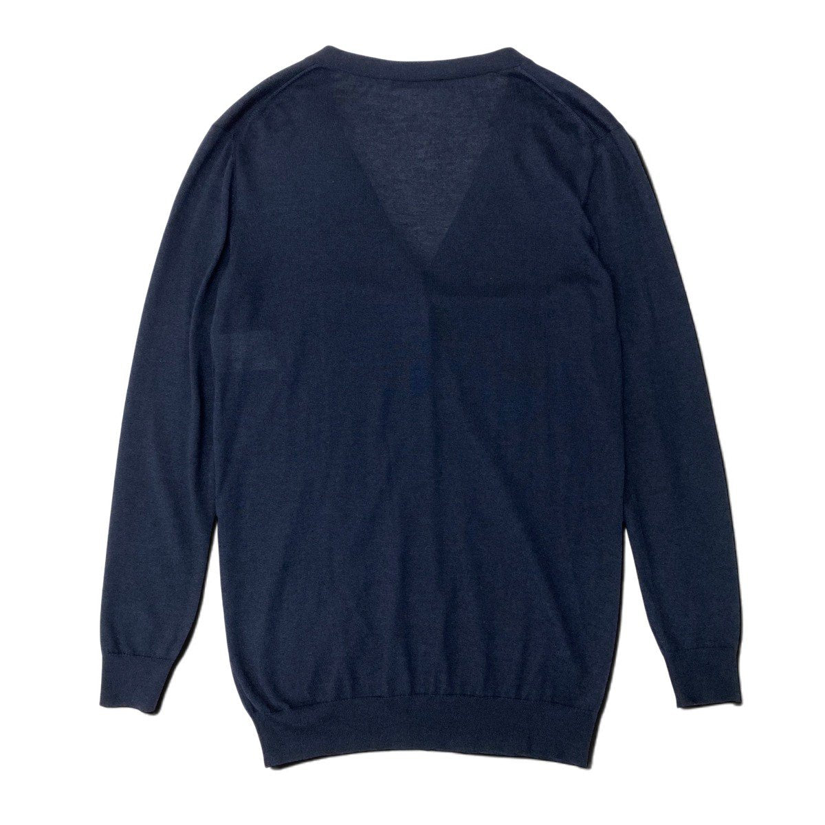 Eh10 Christian Dior クリスチャンディオール bee刺繍 ロングスリーブ ニットカーディガン 914G06AM101 イタリア製 40 ネイビー カシミヤ シルク レディースo07t