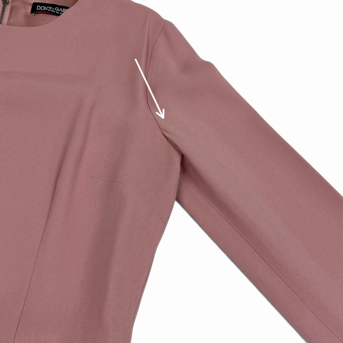 78j6 DOLCE&GABBANA ドルチェアンドガッパーナ ロングドレスワンピース ウエスト切替タックデザイン イタリア製 44サイズ ピンク レディース 女性用u02t