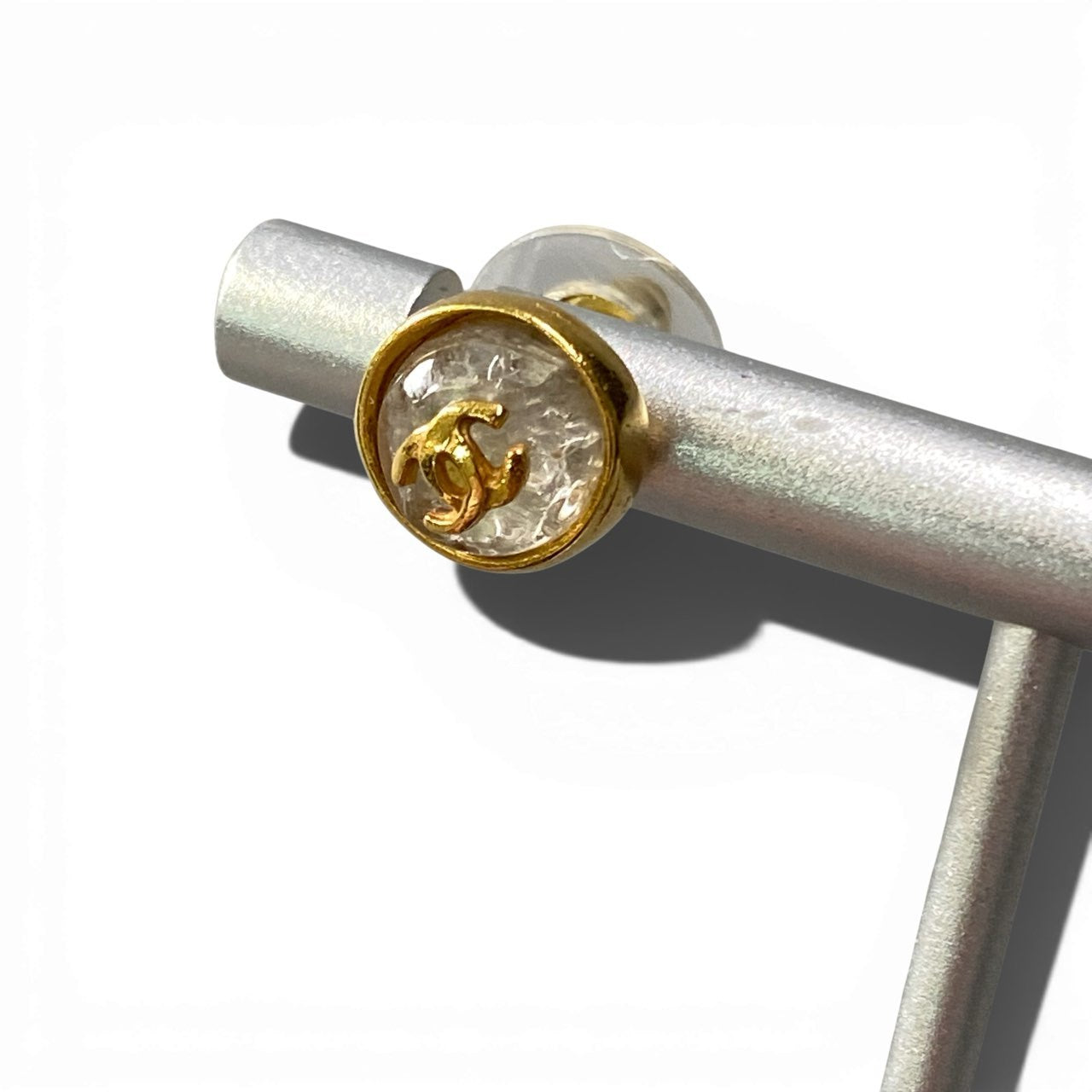 b2 Vintage CHANEL 1997 Coco mark ココマーク Small pierced earrings ピアス レディース 女性用ta1