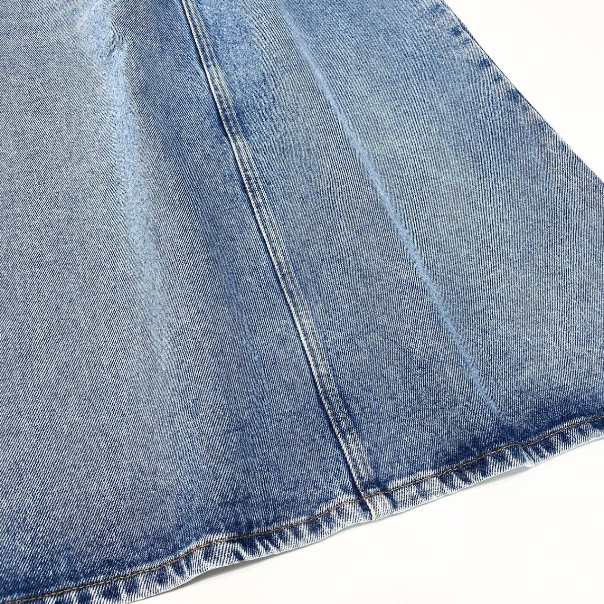 42c24 【美品】BALENCIAGA バレンシアガ デニムスカート ウォッシュ加工 イタリア製 34サイズ インディゴ コットン100％ レディース 女性用o07t