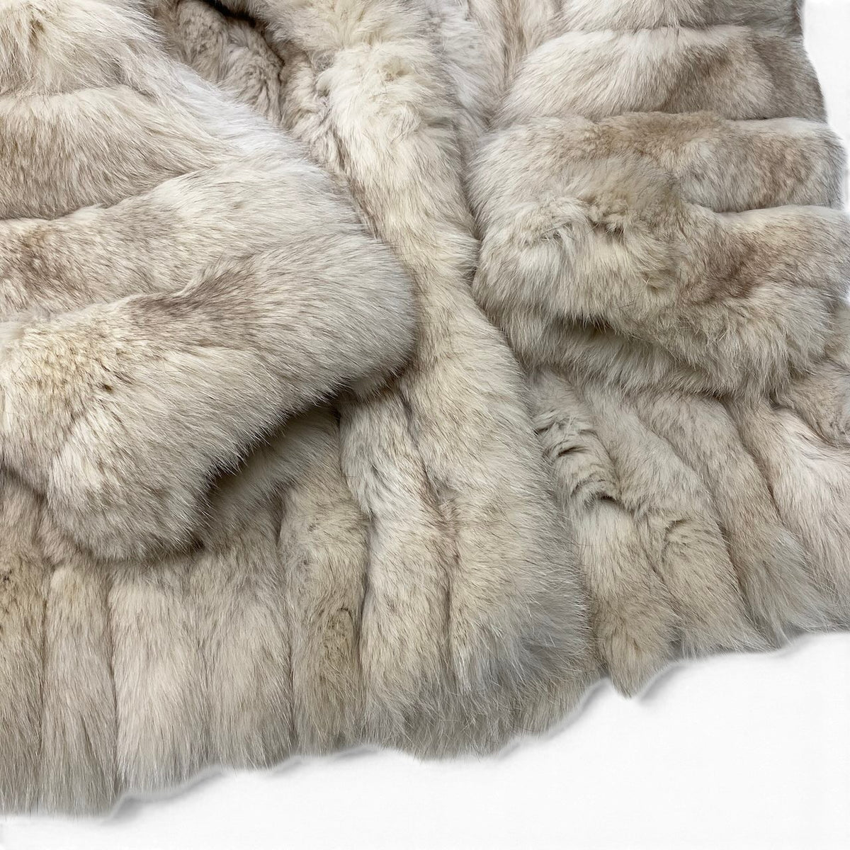 20i21 SAGA FOX サガフォックス 金サガ ブルーフォックス ファーコート サイズ13 ホワイト 最高級本毛皮 Fox Fur Coat リアルファーt18r