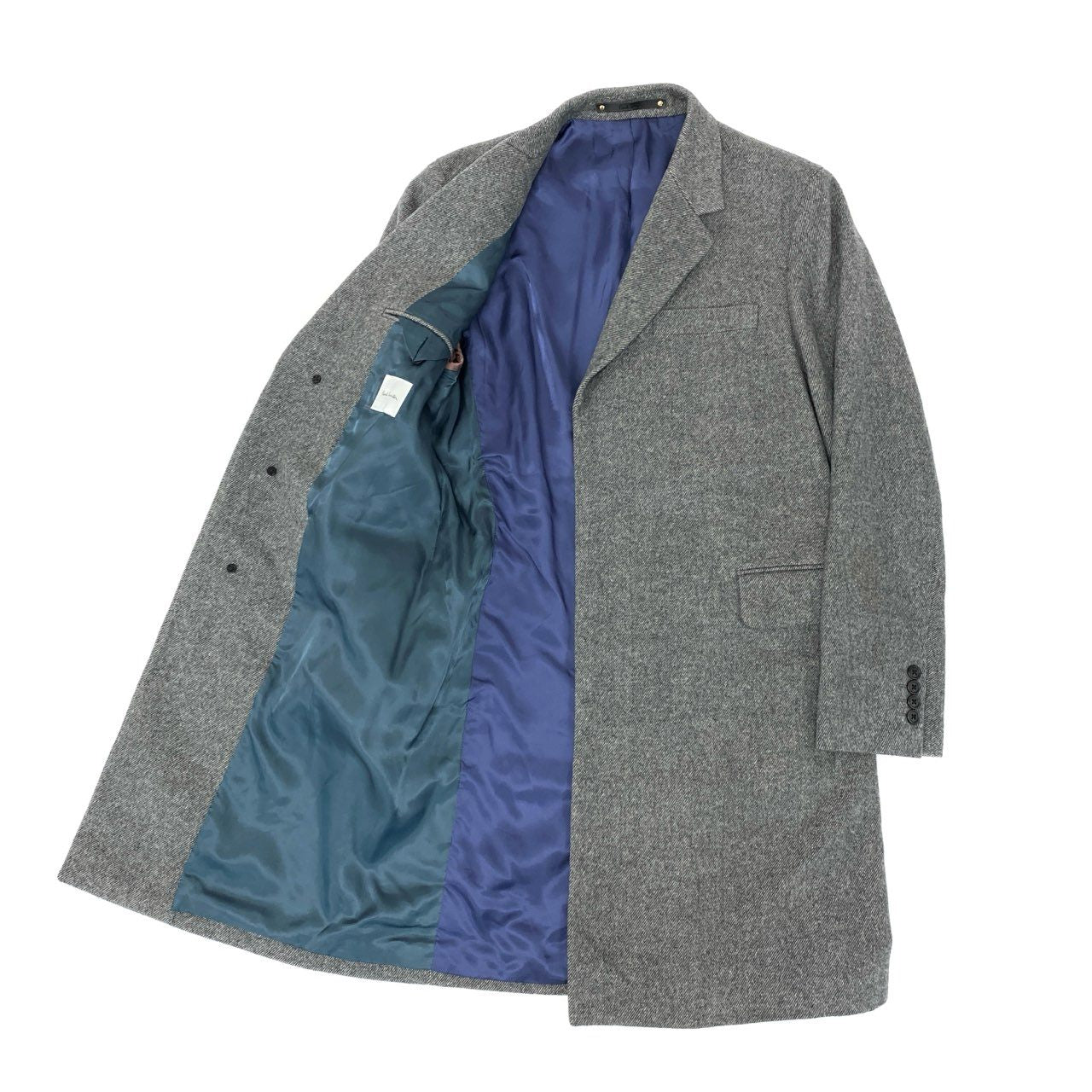 67L1 Paul Smith ポールスミス チェスターコート ロングコート 比翼ボタン ウールカシミヤ メンズ 紳士服 PF-IS-80322 M2 グレーu02t