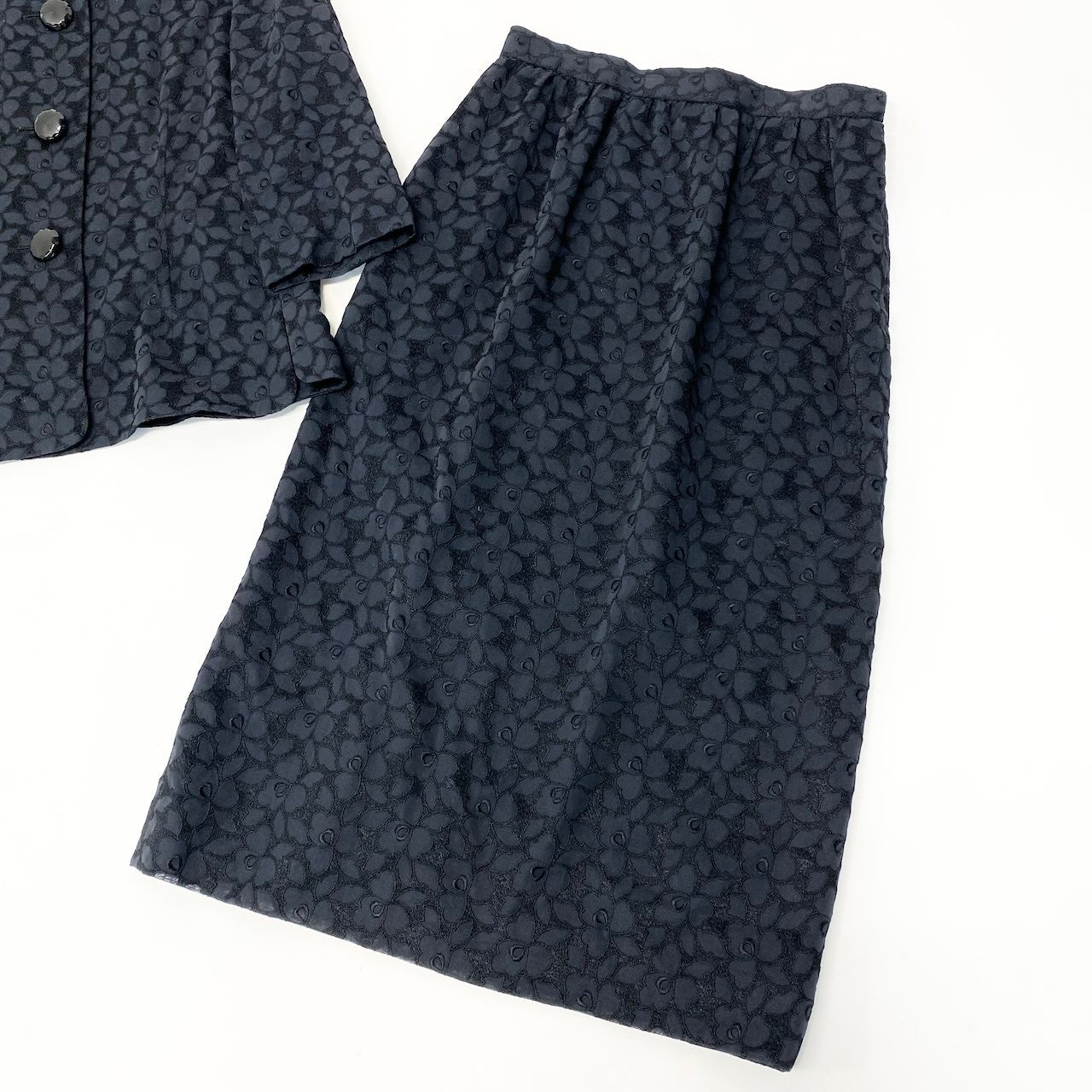 86d9 GIVENCHY ジバンシー フラワーレース セットアップ サイズ10 ネイビー Flour Lace Setup 女性服t18r