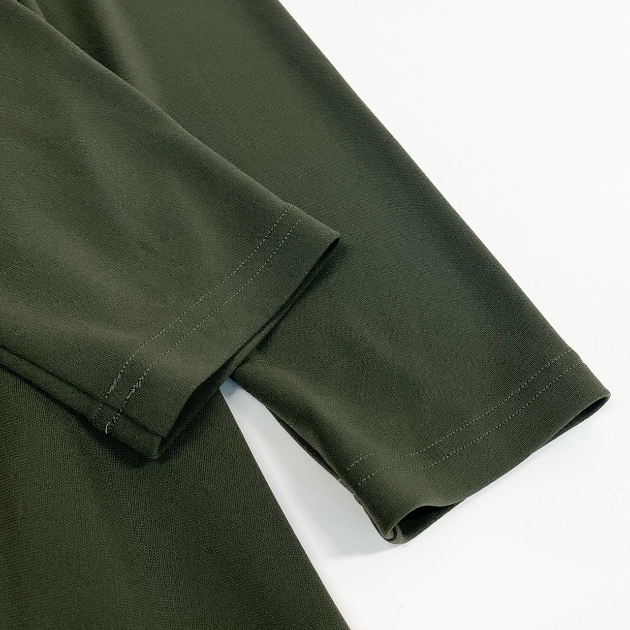 76k21《美品》 TOKUKO 1er VOL トクコプルミエヴォル ロングスリーブワンピース イラスト 刺繍 ストレッチ○ 裾切替 レディース 女性用 9 カーキu02t