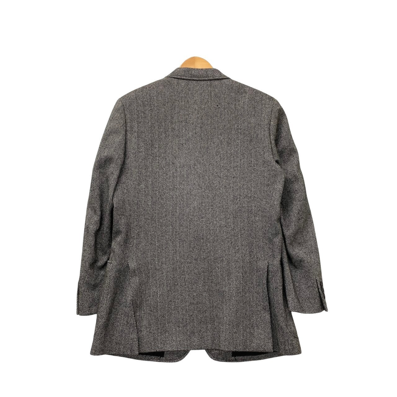 85g5 Christian Dior クリスチャンディオール テーラードジャケット カシミヤウールジャケット オールド ヘリンボーン ホワイト ブラック メンズ 男性用u02t