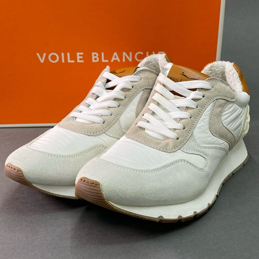5g24 定価￥47.300 VOILE BLANCHE ボイルブランシェ LIAM POWER CHAMOIS リアムパワー スニーカー 40 ホワイト スエードレザー シューズ 箱付き_