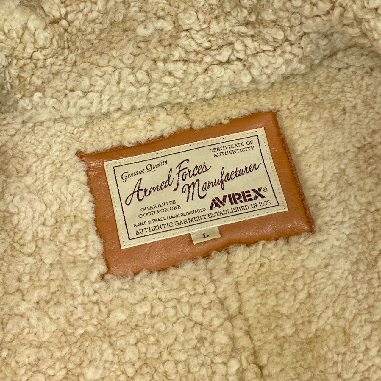 16j20 AVIREX アヴィレックス MOUTON RIDERS JACKET ムートンライダースジャケット 6151117 L キャメル ラムレザー ジャケット ボア アメカジt18r