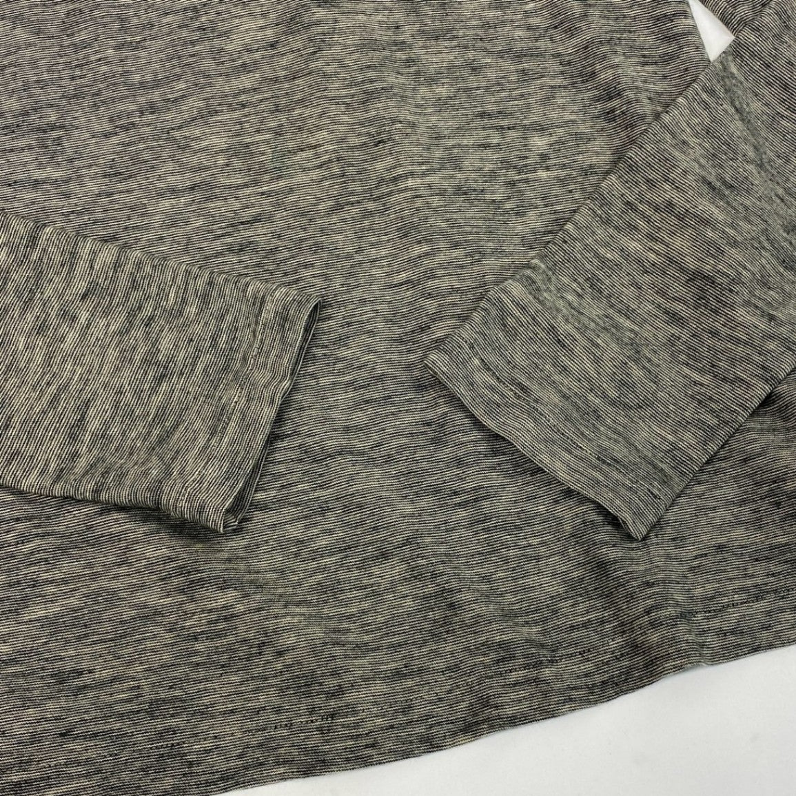 59b22 RRL ダブルアールエル ヘンリーネック カットソー 長袖Tシャツ メンズ 紳士服 サイズM グレー系 コットン100％u02t