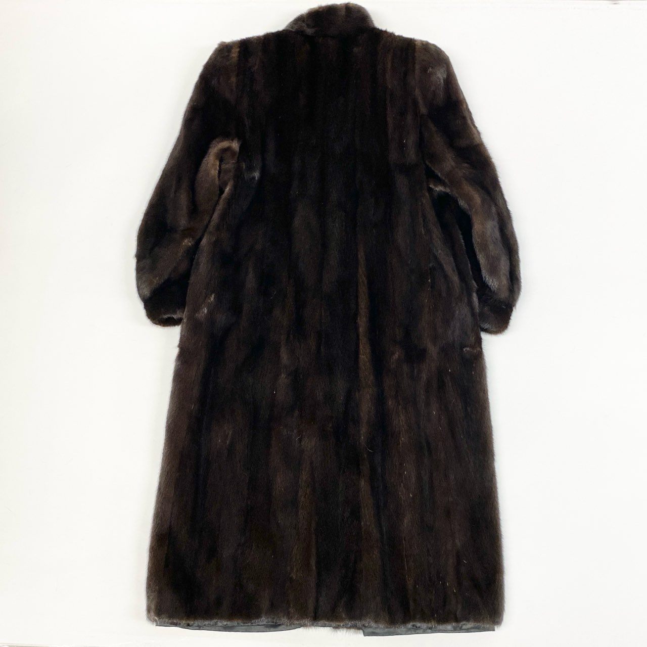 70l1《本毛皮》 デミバフミンク ミンクコート 超ロングコート 120cm ミンクファー MINK FUR free ブラウン系u02t