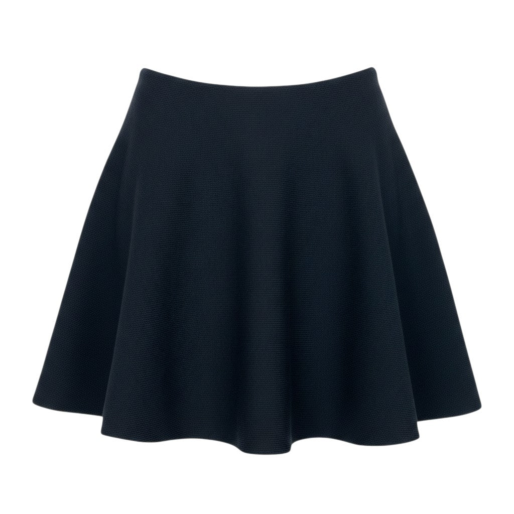 h17 【美品】PRADA ミニスカート フレアスカート 36サイズ ブラック ナイロン100％ レディース 女性用k02i